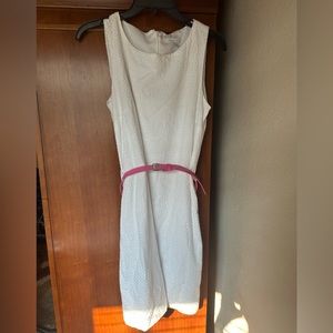 Barbie New York & Company White Women’s Size 2 Dress with Pink Belt
